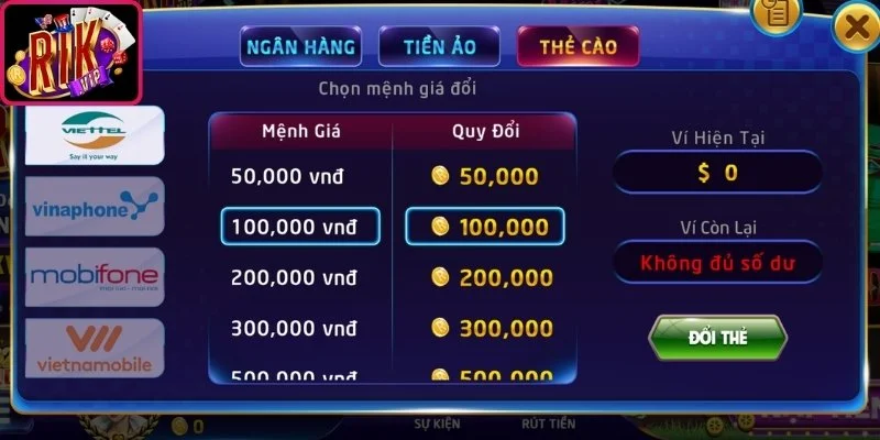 Sai thông tin tài khoản