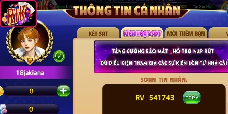 Tài khoản kích hoạt thành công