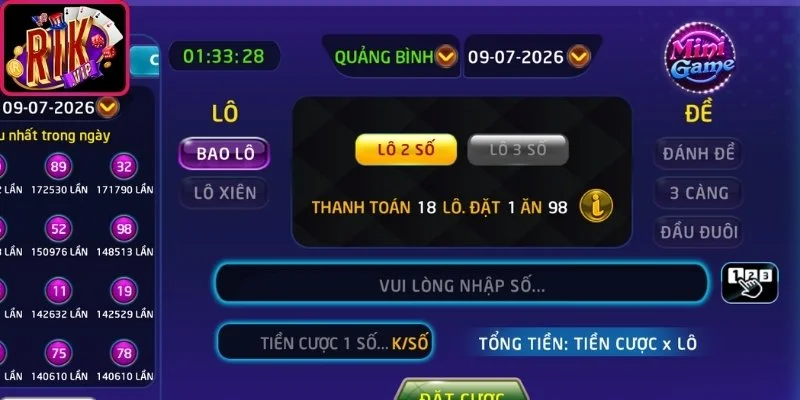 Xổ Số Rikvip mở nhiều kỳ quay